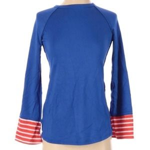 Pete Collection Shirt Cuff Jersey Blue Size XS New